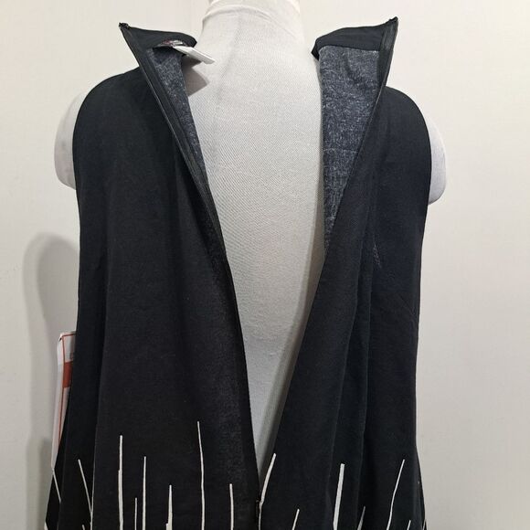 Vintage Esy Studio Ey Boho Casual Gothic Swing Into Print  Black/White Large NWT - Picture 8 of 13